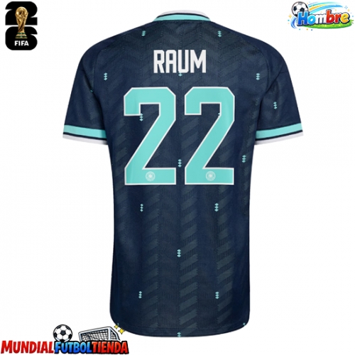 Camiseta Alemania David Raum #22 Segunda Equipación Replica Mundial 2026 mangas cortas